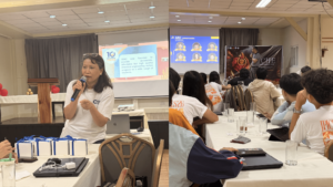 Dr. Jopeth Ramis of ARC Review Center and Engr. Ria Grace Abdon of 10RC deliver company talks, offering testimonials and experiences for licensure exam preparation.