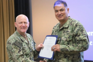 Petty Officer 1st Class Albert Mendoza, who was born in Alicia, Isabela, earned a Navy and Marine Corps Achievement Medal for his service and leadership. [photo credit: NAVSUP FLC Pearl Harbor Public Affairs]