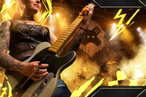Drakong's InfinaKore Telecaster Edition guitar controller is designed for rhythm gaming, with a modular layout that lets players customize its fret buttons.